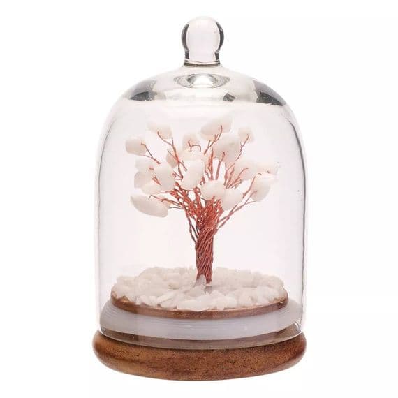 White Jade Gemstone Dome Tree - Serenity