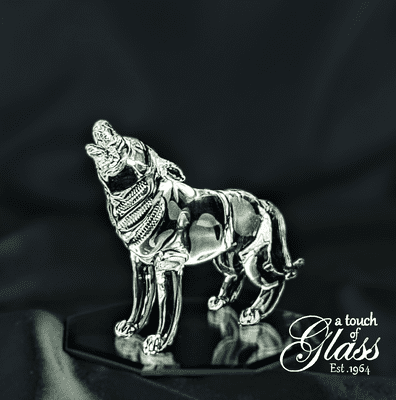Wolf Clear Glass Figurine