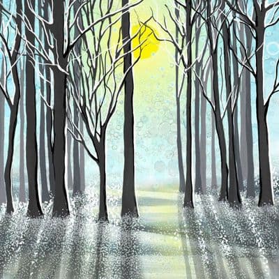 Woodland Walk Winter Ceramic Coaster By Jo Crafts