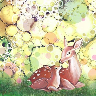 Woodland Wildlife Deer Ceramic Coaster By Jo Crafts