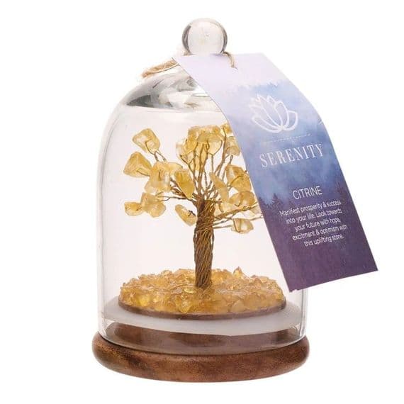 Yellow Citrine Gemstone Dome Tree - Serenity