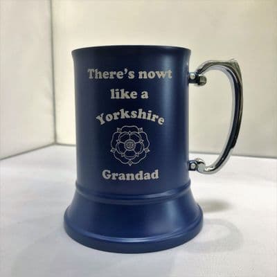Yorkshire Grandad Blue Steel Tankard