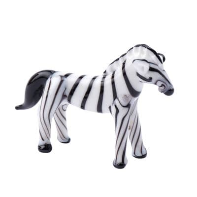 Zebra Artisan Glass Figurine