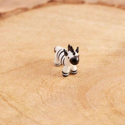 Zebra Mini Glass Figurine