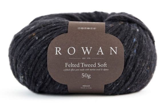 10019 Black - Rowan Felted Tweed Soft - 50g balls