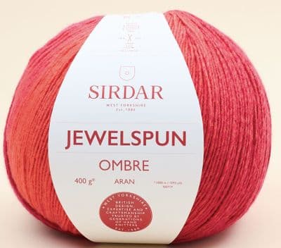 102 Crimson Sunset - Sirdar Jewelspun Ombre - 400g Balls