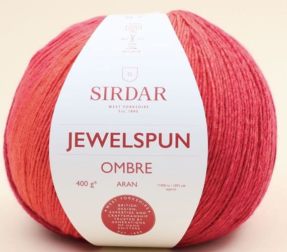 102 Crimson Sunset - Sirdar Jewelspun Ombre - 400g Balls