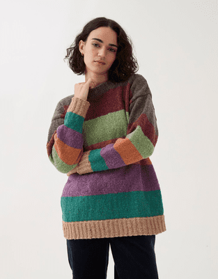 10778 TIMELESS STRIPED SWEATER -  Sirdar Knitting Pattern Leaflet