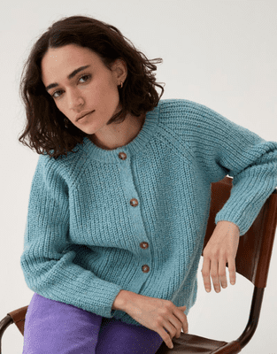 10780 ROUND NECK RIB CARDIGAN KNITTING - Sirdar Knitting Pattern Leaflet
