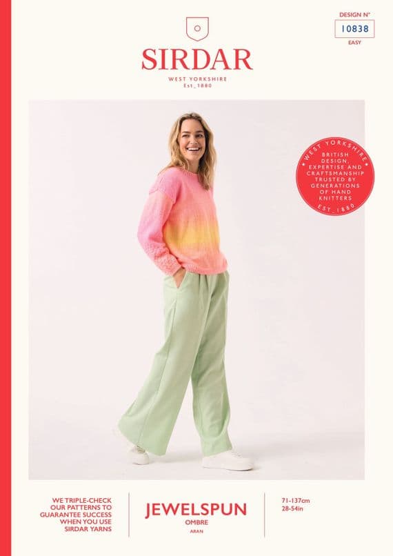 10838 Sleeve Appeal Sweater - Sirdar Pattern Leaflet