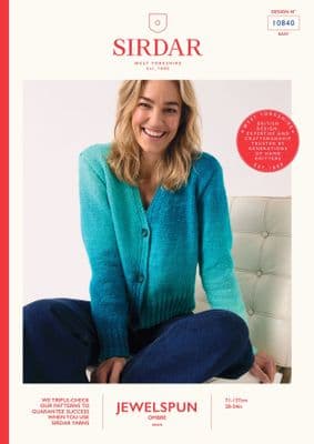 10840 V Nice V Neck Cardigan - Sirdar Pattern Leaflet