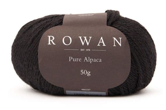 125 Noir  - Rowan Pure Alpaca 50g balls