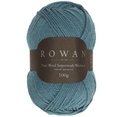 197 Teal Rowan Pure Wool Superwash Worsted - 100g balls