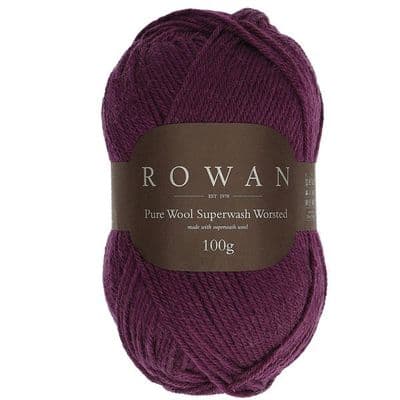 198 Eggplant Rowan Pure Wool Superwash Worsted
