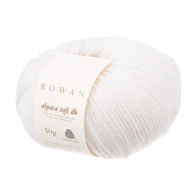 201 SIMPLY WHITE - Rowan Alpaca Soft DK  -  SHADE 201 SIMPLY WHITE