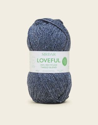 202 Pool - SIRDAR LOVEFUL 100% RECYCLED TWEED BLEND DK, 100G