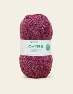 203 Berry - SIRDAR LOVEFUL 100% RECYCLED TWEED BLEND DK, 100G