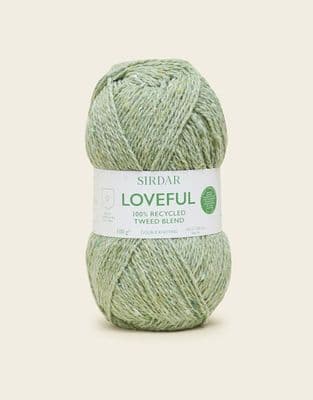 204 Fern - SIRDAR LOVEFUL 100% RECYCLED TWEED BLEND DK, 100G