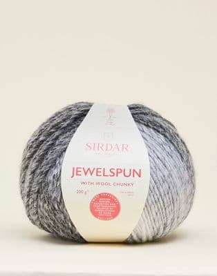 207 Polished Jet - SIRDAR JEWELSPUN WITH WOOL CHUNKY, 200g