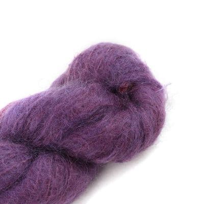 35 Aubergine - Cowgirlblues Fluffy Mohair Semi Solids shade  35 Aubergine