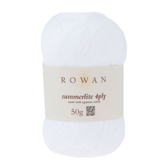 417 Pure White - Rowan Summerlite 4ply 50g balls