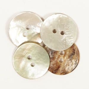 522 - Arched (White) - DROPS Button - 20mm - Mother of Pearl