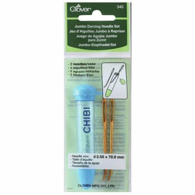 Clover Jumbo Darning Needle Set - 2 Needles and a Case