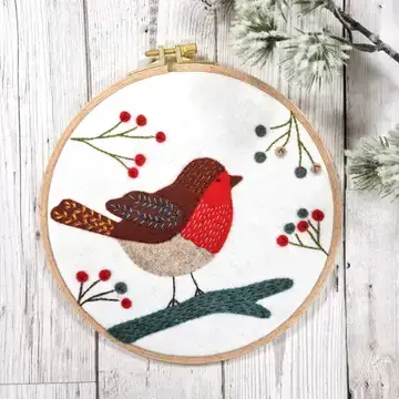Corinne Lapierre Robin Appliqué Hoop Craft Kit