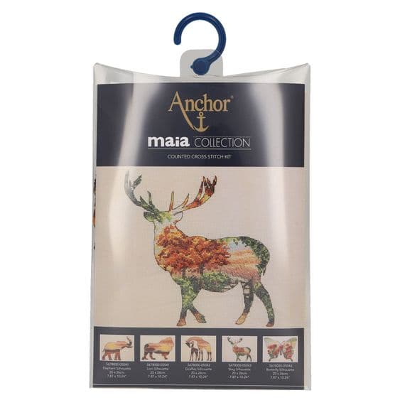 Counted Cross Stitch Kit: Maia Collection: Stag Silhouette