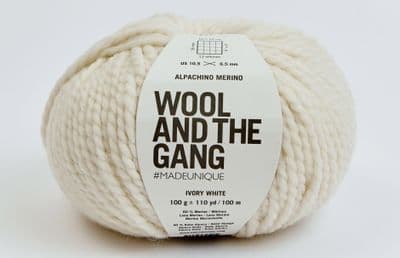 Ivory White - Wool and the Gang Alpachino Merino - 100g balls