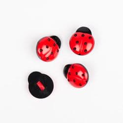 No.551 - DROPS Ladybird Button - 18mm