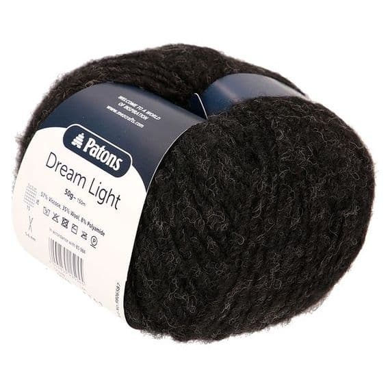 Patons Dream Light 99 Black Heather