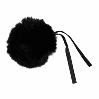 Pom Pom Faux Fur - Black