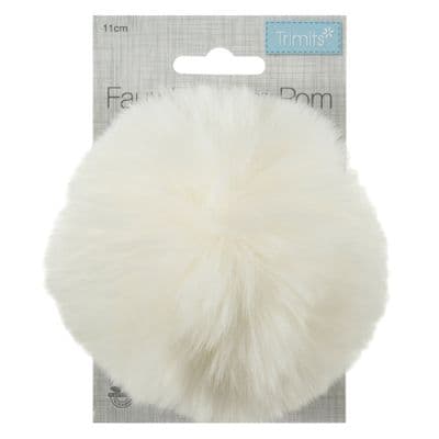 Pom Pom Faux Fur - Cream
