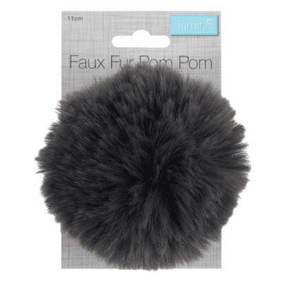 Pom Pom Faux Fur - Grey