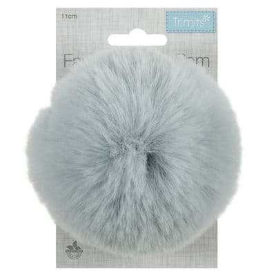 Pom Pom Faux Fur - Light Blue