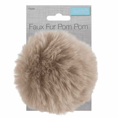 Pom Pom Faux Fur - Natural