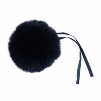 Pom Pom Faux Fur - Navy