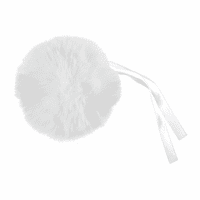 Pom Pom Faux Fur - White