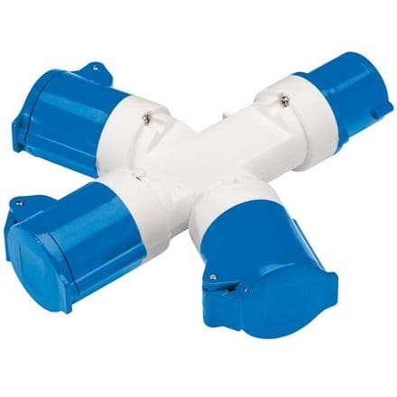 16A 3 Way Splitter Fly Lead / Hookup 230V