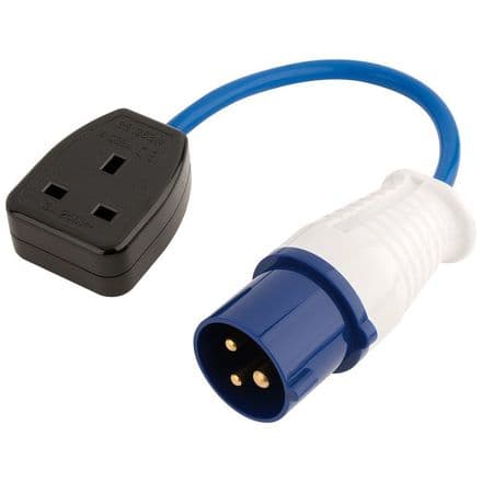 Fly Lead / Hookup Convertor 16A Lead to 13A Socket 230V
