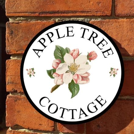 Apple blossom house sign or wall plaque