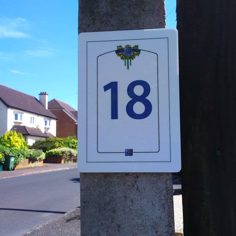 Art deco house sign or wall plaque