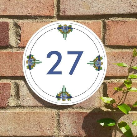 Art deco house sign or wall plaque