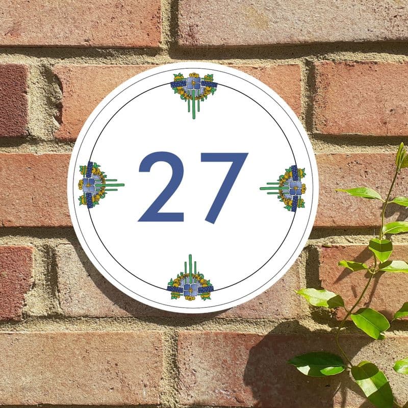 Art deco house sign or wall plaque