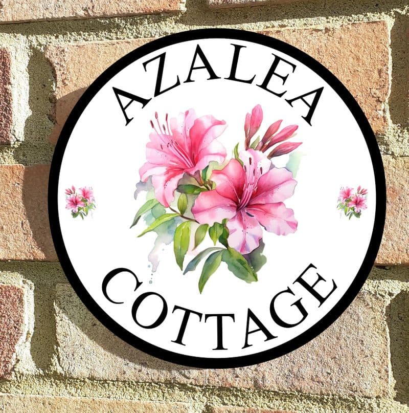 Azalea house sign or wall plaque