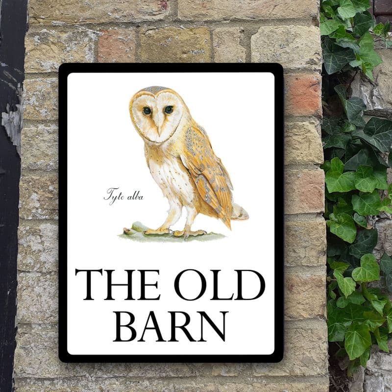 Barn Owl house sign or wall plaque