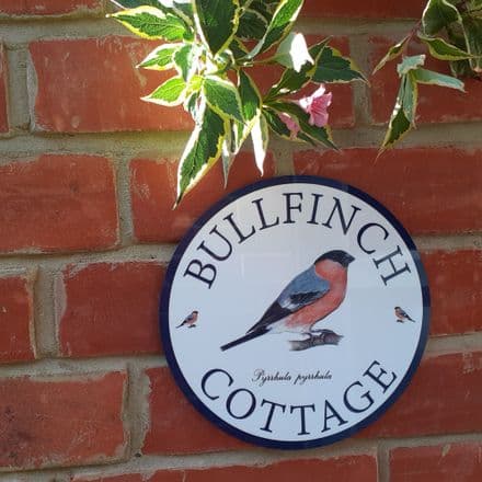 Bullfinch house sign or wall plaque