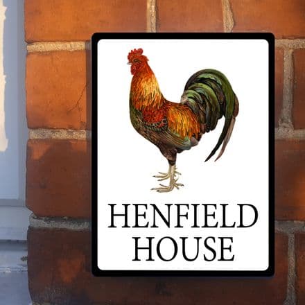 Cockerel house sign or wall plaque