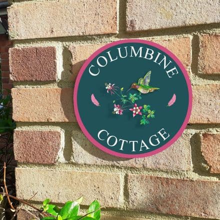 Columbine house sign or wall plaque